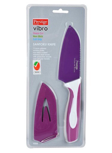 Santoku Knife Purple/White 11.6cm