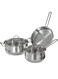5 Pcs Stainless Steel Cookware Set,Saucepan,Fry Pan,Milk Pan,Ergonomic Handles,All Cooktop Compatible,Dishwasher Safe,Food-Grade Stainless Steel,DurableStylish Kitchen Essentials