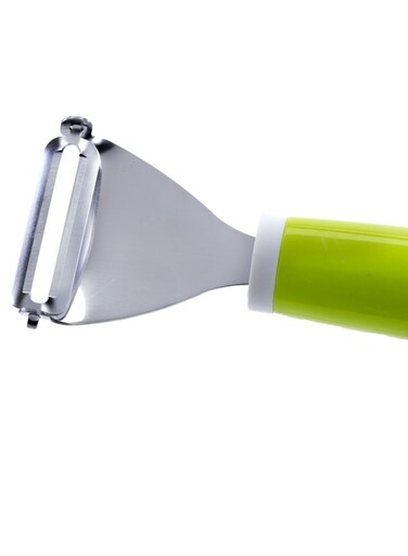 Triangle Peeler Stainless Steel +Abs 19X5.8Cm Dishwasher Safe Silver With Green Handle