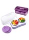 Stainless Steel Lunch Box for Kid School, Insulated Bento Lunch Box with Bag, 2 Compartment Divided Lunch Containers with Lids, Leakproof, BFA Free, Dishwasher Safe, 800ML Purple