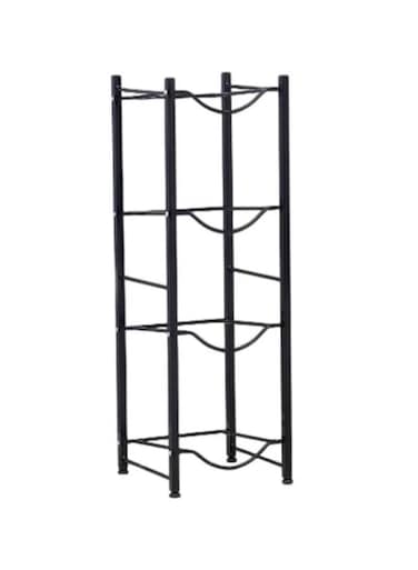Four-Layer Vertical Water Bottle Storage Rack &acirc;&euro;&ldquo; 105&Atilde;&mdash;34&Atilde;&mdash;33 cm Single Row (Black)