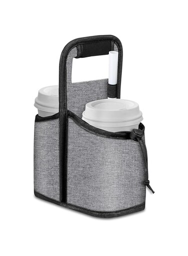 Excefore Coffee Cup Carrier Bag,Portable and Reusable, Collapsible Tote Bag with Organizer Pockets Safely Secures Hot and Cold Beverages,Perfect for Food Delivery and Take Out