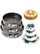 Cucina 3-Piece Springform Baking Mould Set, Cake Tin, Diameter 28/26/24 cm, Round Baking Mould, Non-Stick Coating