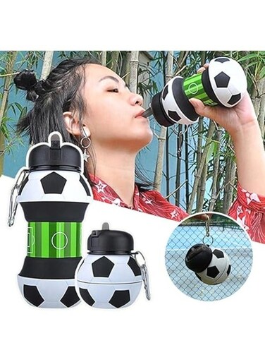 Water Bottle Creative Silicone Folding Children's Drink Bottle Portable Fall Proof Leak Student Cup BPA Free Outdoor Sports