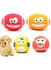 ALMEKAQUZ Squeaky Dog Ball,Latex Rubber Dog Squeak Toys,Small Dog Toys Balls,Latex Dog Toys,Soft Bouncy Fetch Balls for Medium Small Pets Interactive Play,Chew Sound Fetch Play Squeaky Balls,4 Pack