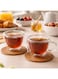 Double Wall Glass Tumbler Cups Set, 180ml Coffee and Tea Cups, Curved Double-Wall Insulated Borosilicate Glasses, Gift Box, DH911