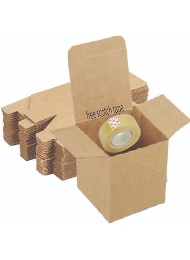 Small Empty Brown Corrugated Box, Card-board and Kraft Box for Art-Craft Hand-craft, Gift, Souvenirs, Birthday, Wedding, Christmas (Rectangular (11x8x8) 50pcs.)