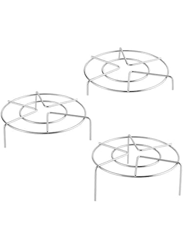 Set of 3 Stainless Steel Steam Racks, Heavy Duty Pressure Cooker Trivet, Instant Pot Accessories