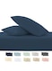 Scape Linen 600 Thread Count Egyption Cotton 2 Pillowcases Set (Standard, Dark Denim)
