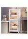 Storage Cabinet Box Bathroom Corner Locker Kitchen Organizer Foldable with Adjustable Shelf and Clear Door for Baby Clothes Toys Snack Shoes Hats and Bags (2 Layer, White)