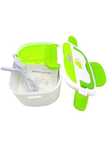 Dubai Gallery Multifunctional Electric Heating Lunch Box With Spoon Green/White 620G
