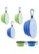4Pcs Collapsible Dog Bowl with Lid 350ML Portable Pet Feeding Watering Travel Bowl Foldable Silicone Pet Bowl for Small Pets Dogs Cats Travel Camping Walking