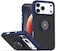 Case for IPhone 17 Pro Max Case Cover Metal Ring Holder Grip Kickstand Car Magnetic Mount Shockproof Matte Hard Back Bumper Case for IPhone 17 Pro Max 5G 2025 Blue
