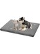 EMPSIGN Dog Bed (61 * 41 * 5.8cm), Dog Bed for Crate, Pets Mattress Reversible (Cool &amp; Warm), Water proof Liner, Removable Machine Washable Cover, Firm Support Pet Crate Mat for Dogs up to 10kg, Grey