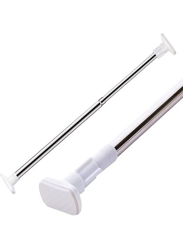 Clothes Rail, 70-120cm Stainless Steel Extendable Clothes Rail Pole - Hanging Rails for Clothes, Wardrobe, Shower, Kitchen, Windows Adjustable Shower Curtain Pole, 22mm Diameter