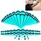 36PCS Unisex Acrylic Ear Expansion Ear Extender 14G-00G Accessories Set(Turquoise)