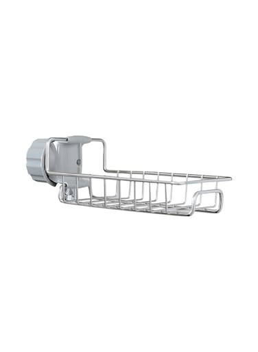 Kitchen Punch-Free Sink Storage Rack Silver