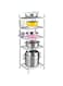 XIUWOO Kitchen Storage Cart,5 LAYER Tier Stainless Steel Kitchen Storage Rack,Microwave Oven, Kitchen Utensils Storage Rack,Aluminium Household Storage Rack Shelf for Living Room/Kitchen/Bathroom