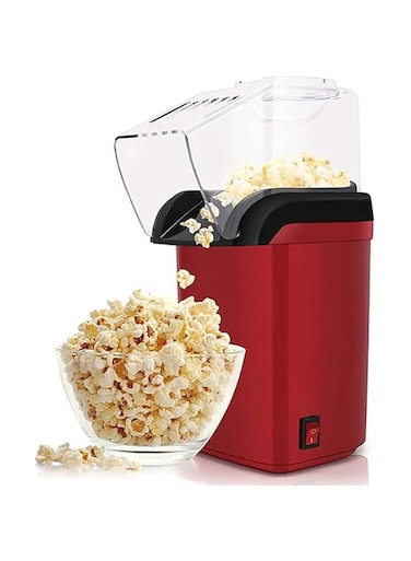 HuaQQI Hot Air Popcorn Maker 1200W Popcorn Machine Large Capacity Healthy Popcorn Popper with Measuring Cup Popcorn Making Machine for Party Christmas Movie Nights