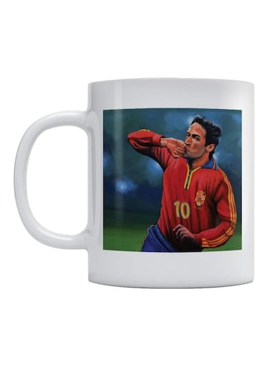 Raul Printed Coffee Mug White/Red/Blue