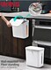 Kitchen Wall-mounted Trash Can,Dry And Wet Separation Dual-Purpose Garbage Bin For Bathroom,Hanging Trash Can White 10L