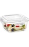 BOROSIL KLIP-N-STORE SQUARE GLASS STORAGE CONTAINER WITH AIR TIGHT LID FOOD STORAGE CONTAINER MICROWAVE SAFE CONTAINER 800 ML