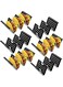 Baderke Mexico Taco Holder Stands Set of 6 Plastics Large Taco Tray Plates Holds Taco Stands for 3 Tacos Dishwasher Microwave Safe For Taco Night Taco Tuesday (Black,Hollow)