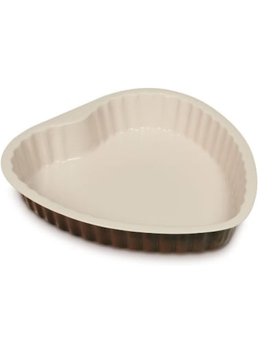 Heart-Shape Cake Mould Aluminium Nonstick, 25x25 cm - Brown