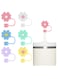 6 Pcs Reusable Silicone Straw Cover Cap for Stanley Cup Cute Color Flower Straw Lid