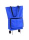 Fitto Blue Shopping Bag with Wheels &ndash; Large Capacity Rolling Grocery Cart, Foldable &amp; Lightweight, Durable, Ideal for Shopping, Travel, and Outdoor Use
