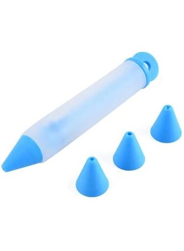 SOLDOUT 4 Nozzles Cake Decoration Set Icing Syringe Plastic Delicate Cake Writing Piping Pen Cream Syringe Tips Set Tool