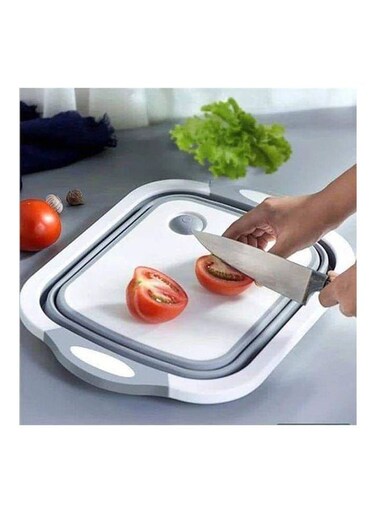 Foldable Silicone Cutting Board White/Grey