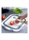 Foldable Silicone Cutting Board White/Grey
