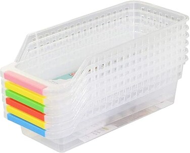 4PCS Refrigerator Organizer Bins Baskets, Ideal for Fridge and Freezer Organization and Counter Food Container, Multi-color