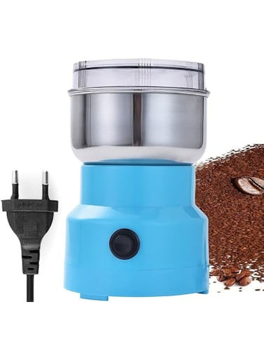 Dubai Gallery Multifunction Stainless Steel Electric Cereals Grain Grinder Smash Machine Blue 17 * 11 * 11Cm