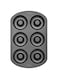 Wilton 6-Cavity Doughnut Baking Pan, Makes Individual Full-Sized 3 3/4" Donuts or Baked Treats, Non-Stick and Dishwasher Safe, Enjoy or Give as Gift, Metal (1 Pan)