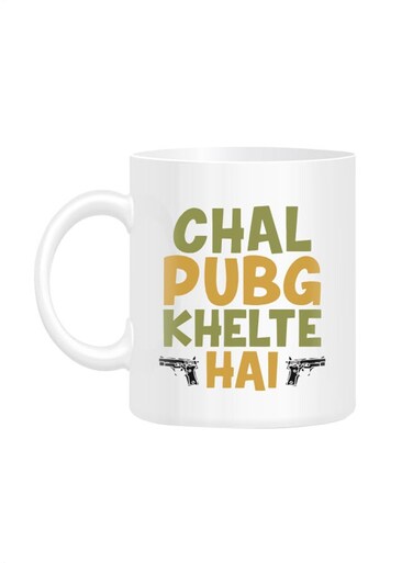 Styles Chal PUBG Khelte Hain Printed Mug White