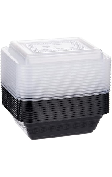 SNH Disposable Rectangle Microwave Container 12 Oz With Lid - pieces.