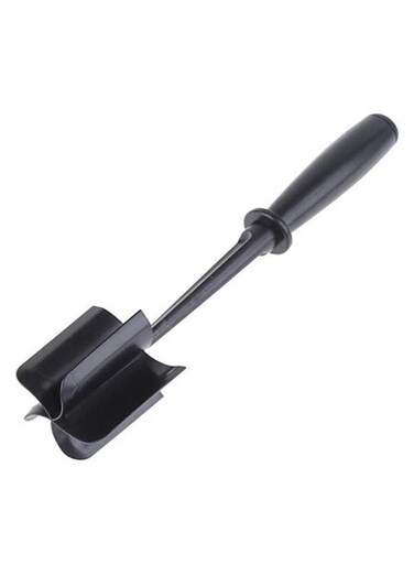 Meat Chopper, Handheld Heat Resistant Meat Chopper and Mixer, Multi-Function Meat Mincer, Hamburger Grinder, Potato Masher Tool, Meat and Poultry Tenderizer, Kitchen Utensil, Black, 11.02x2.44 Inch