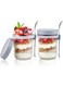 2Pcs Overnight Oats Jars with Lid and Spoon Airtight Oatmeal Container with Measurement Marks 350ml