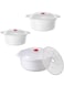 NALACAL 3 PCS Microwave Safe Bowl with Lid, BPA Free Microwave Cookware Heating Dish Microwave Dish Noodle Bowl Soup Heating Bowl Dishwasher and Microwave Safe College Dorm Essentials for Boys Girls