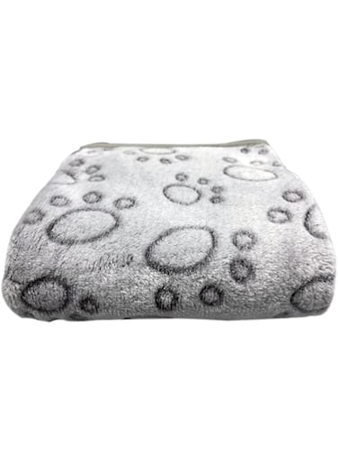 ZEKAROUL Special Dog Blanket for Puppies, Cute Paw Print Dog Blanket Super Soft and Fluffy for Puppies and Cats 39x29 Inches (Gray)