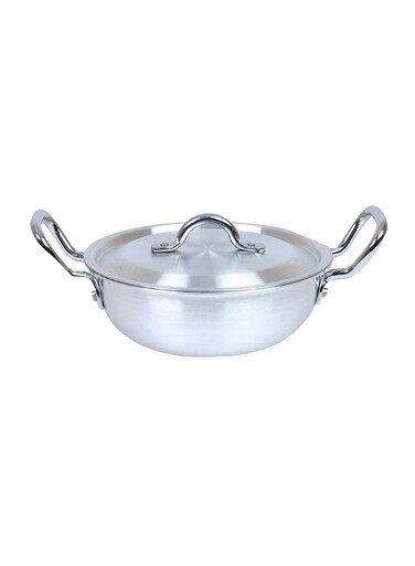 Aluminium Kadai With Lid Silver