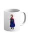 Anna Frozen Character Printed Ceramic Coffee Mug Blue/White