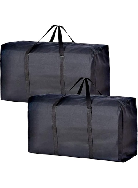 Ybaier 2 Pack Large Moving Bags, Moving Boxes with Strong Zippers &amp; Carrying Handles, Storage Bags Storage Totes for Clothes, Oversized Storage Bag Organizer for Moving, Traveling, 100L (2)