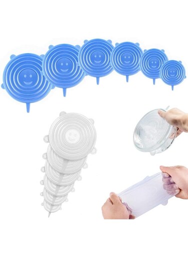 Silicone Stretch Lids, 12 Pack Universal Suction Lid-bowl Spill Stopper Cover Reusable Durable Food Storage Covers