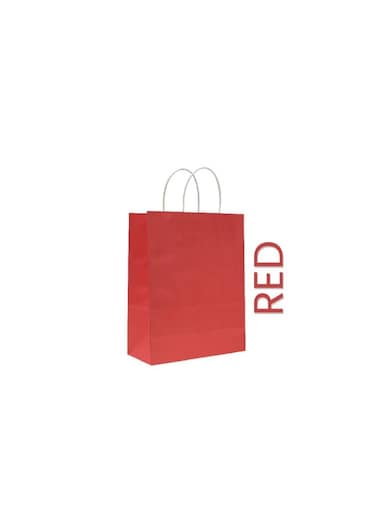 Packing Paper Bag Red 16x8x22cm Twisted Handle 25 Pieces