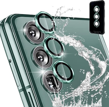 Muzz Camera Lens Protector for Samsung Galaxy Z Fold 6 5G Case Cover,Shatterproof, Ultra-HD 9H Tempered Glass Camera Screen Protector Metal Ring Cover Film Samsung Galaxy Z Fold 6 2024 (Green)