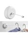 28m Stainless Steel Retrable ClotheslinePortable Duty Indoor and Outdoor Washing Line with Wall MountEasy Installation Telescopic Invisible Balcony Clothes Line for Hotel BathroomWhite