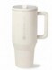 Tumbler with Straw &acirc;&euro;&ldquo; 32oz Insulated Stainless Steel Water Bottle with Handle, Flip Straw Lid, Leak-Resistant, Fits Cup Holders, Reusable Travel Mug for Women &amp; Men &acirc;&euro;&ldquo; Cream